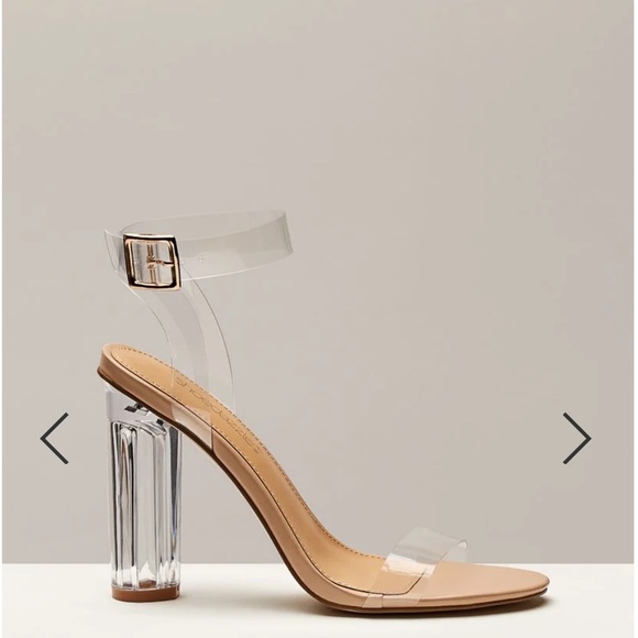 All brand new!!!Clear/Beige Heels. 3 pairs left.  Size 7 . Size 7.5 Size 8 . - Picture 2 of 4